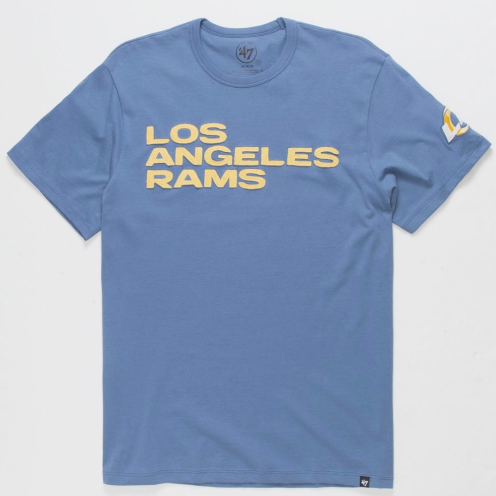 47 BRAND Los Angeles Rams Font Mens Tee